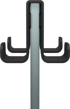 Tiger Caddy - Handdoekhaak Voor Douchecabine - Glaspaneel Dikte 6-8 Mm - 3,5 X 7 X 5 Cm - Dubbel - Zwart -Thuis Badkamer 774x1200