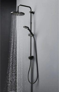 Livarno Home Regendouche Set Zwart 80-120cm Hoogte Verstelbaar