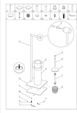 Sealskin Tube - Toiletbutler - Toiletrolhouder - Toiletborstel Met Houder - Vrijstaand - Zwart 16 Sealskin Tube - Toiletbutler - Toiletrolhouder - Toiletborstel Met Houder - Vrijstaand - Zwart -Thuis Badkamer 818x1200