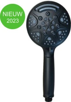 Salvano Douchekop - Waterbesparend - Hoge Kwaliteit - Handdouche - 9 Standen - Zwart 2023 Pro