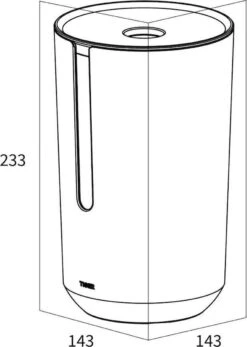 Tiger Tess - Reserverolhouder Met Deksel - Vrijstaand - Zwart / Antraciet -Thuis Badkamer 855x1200 5