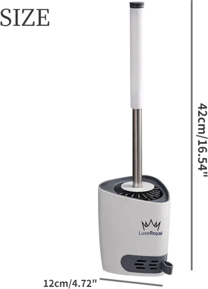 Wc Borstel Met Houder Vrijstaand - LuxeRoyal Toiletborstel Met Houder – Siliconen Wc Borstel 7 Wc Borstel Met Houder Vrijstaand - LuxeRoyal Toiletborstel Met Houder – Siliconen Wc Borstel - Afbeelding 5