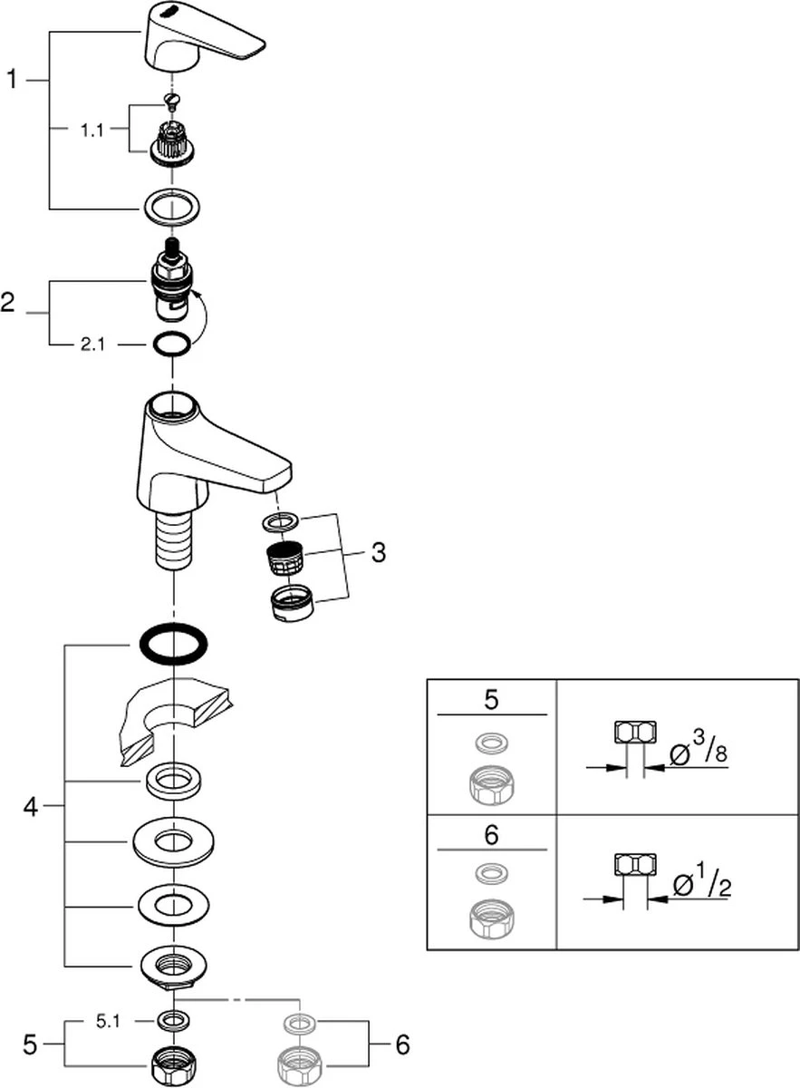 GROHE QuickFix Start Flow Fonteinkraan - Lage Uitloop - Chroom - 20577000 5 GROHE QuickFix Start Flow Fonteinkraan - Lage Uitloop - Chroom - 20577000 - Afbeelding 3