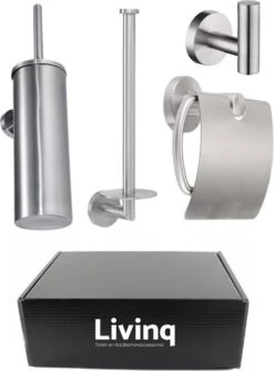 Toiletaccessoireset RVS 4-delig - Luxe Toilet Set - Toiletborstel Met Houder - Toiletrolhouder Met Klep - Reserverolhouder - Handdoekhaak - Zilver - Toiletset 14 Toiletaccessoireset RVS 4-delig - Luxe Toilet Set - Toiletborstel Met Houder - Toiletrolhouder Met Klep - Reserverolhouder - Handdoekhaak - Zilver - Toiletset -Thuis Badkamer 887x1200 2