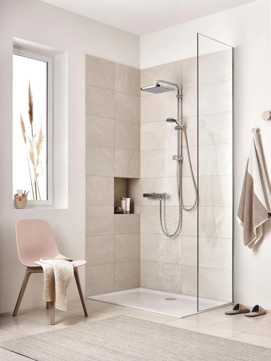 GROHE QuickFix Vitalio Start 250 Regendouche - □ 25 Cm - Vierkant - Zonder Kraan - Chroom 5 GROHE QuickFix Vitalio Start 250 Regendouche - □ 25 Cm - Vierkant - Zonder Kraan - Chroom - Afbeelding 3