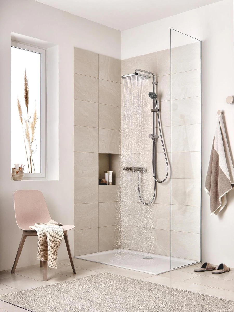 GROHE QuickFix Vitalio Start 250 Regendouche - □ 25 Cm - Vierkant - Zonder Kraan - Chroom 11 GROHE QuickFix Vitalio Start 250 Regendouche - □ 25 Cm - Vierkant - Zonder Kraan - Chroom - Afbeelding 9