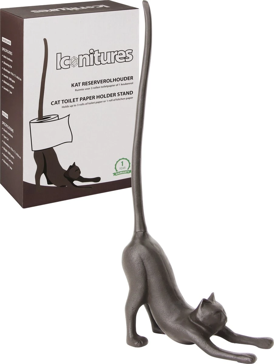 KAT Reserverolhouder - Toiletrolstandaard - Keukenrolhouder - WC Rolhouder Staand - Toiletrolhouder Staand - Reserverolhouders - Poes 3 KAT Reserverolhouder - Toiletrolstandaard - Keukenrolhouder - WC Rolhouder Staand - Toiletrolhouder Staand - Reserverolhouders - Poes