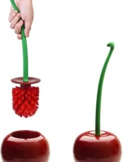 Merkloos WC-borstel Toiletborstel Cherry Kers Met Rode Borstel -Thuis Badkamer 910x1200 3