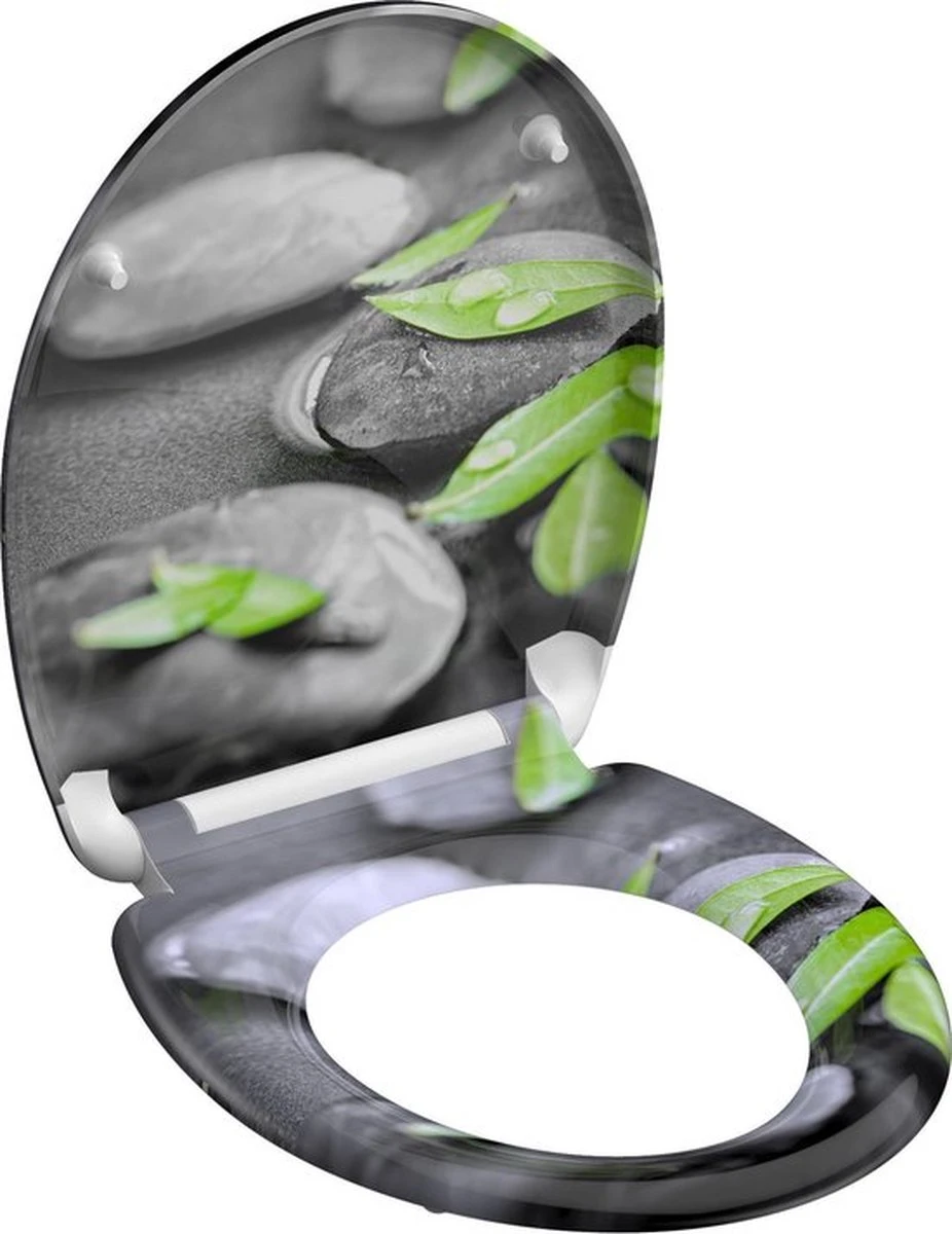 SCHÜTTE WC-Bril 82374 STONE - Duroplast - Soft Close - Afklikbaar - RVS-Scharnieren - Decor - 3-zijdige Print 4 SCHÜTTE WC-Bril 82374 STONE - Duroplast - Soft Close - Afklikbaar - RVS-Scharnieren - Decor - 3-zijdige Print - Afbeelding 2