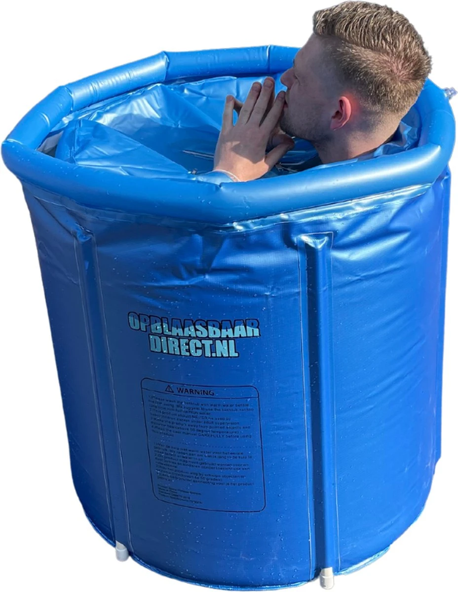 OpblaasbaarDirect | Opblaasbaar Bad - 1 Persoons Balkonbad - IJsbad / Tub Met Afvoerslang En Opblaasbare Rand - Met Comfortable Zitting - 75x80cm - Ijschallenge 3 OpblaasbaarDirect | Opblaasbaar Bad - 1 Persoons Balkonbad - IJsbad / Tub Met Afvoerslang En Opblaasbare Rand - Met Comfortable Zitting - 75x80cm - Ijschallenge