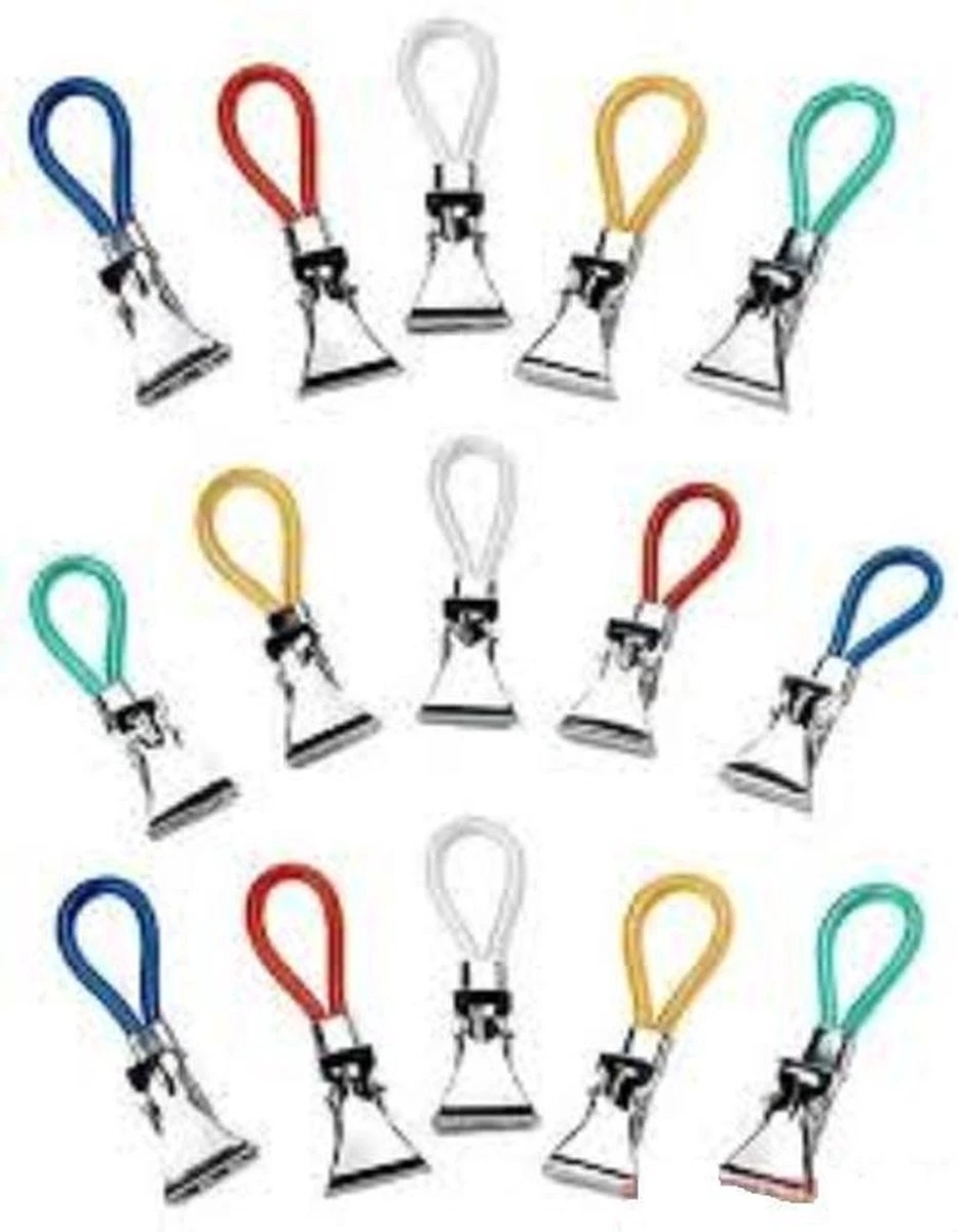 Handdoekhaakjes - Ophanghaakjes - Handdoekklemmetjes - Houders - Klemmetjes - Theedoek - Ophang - 15 STUKS 3 Handdoekhaakjes - Ophanghaakjes - Handdoekklemmetjes - Houders - Klemmetjes - Theedoek - Ophang - 15 STUKS