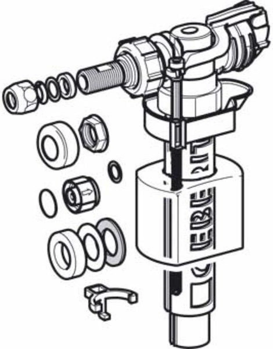 Geberit Vlotterkraan Universeel 4 Geberit Vlotterkraan Universeel - Afbeelding 2