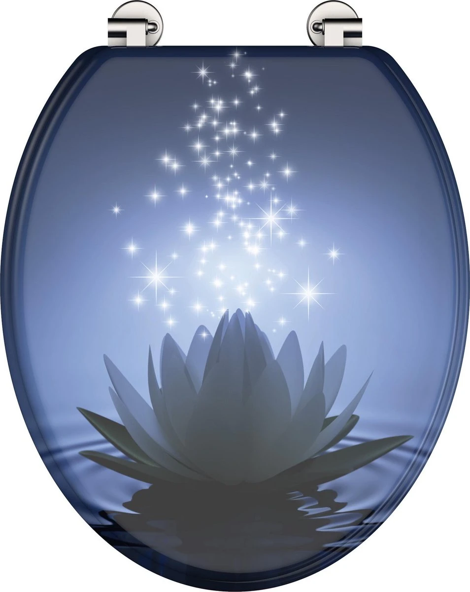 SCHÜTTE WC-Bril 80082 WATER LILY - MDF-Hout - RVS Scharnieren - Decor - 3-zijdige Print 3 SCHÜTTE WC-Bril 80082 WATER LILY - MDF-Hout - RVS Scharnieren - Decor - 3-zijdige Print