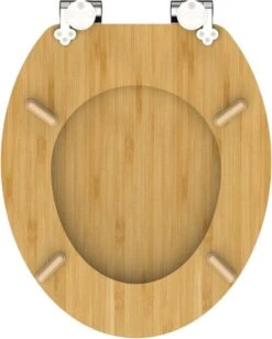 SCHÜTTE WC-Bril 81101 NATURAL BAMBOO - Massief Bamboe - Soft Close - Verchroomde Scharnieren -Thuis Badkamer 964x1200 1
