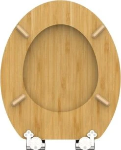 SCHÜTTE WC-Bril 81101 NATURAL BAMBOO - Massief Bamboe - Soft Close - Verchroomde Scharnieren -Thuis Badkamer 966x1200 2