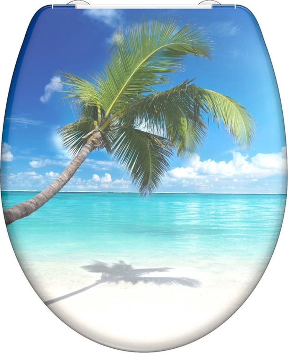 SCHÜTTE WC-Bril 82363 CARRIBEAN - Duroplast - Soft Close - Afklikbaar - RVS-Scharnieren - Decor - 3-zijdige Print 3 SCHÜTTE WC-Bril 82363 CARRIBEAN - Duroplast - Soft Close - Afklikbaar - RVS-Scharnieren - Decor - 3-zijdige Print