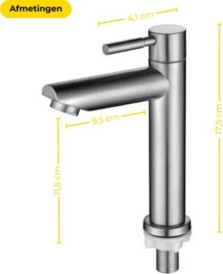 Stylumo Toiletkraan Chroom – Fonteinkraan RVS – Koudwaterkraan – WC Kraan – Alleen Koud Water -Thuis Badkamer 979x1200 1