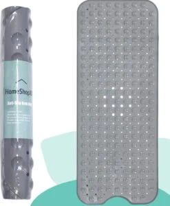 The Original - Badmat Antislip - Grijs - 100x40cm - Antislipmat Douchemat Voor Bad & Douche - Anti Slip Mat Met Zuignappen -Thuis Badkamer 989x1200 4