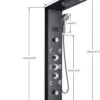 Sanisupreme® Douchepaneel Met Massage - Regendouche - Massage Jets - Waterval Douche - Met Thermostaatkraan En Handdouche - Zwart - Opbouw - Douchekop - Flanner® -Thuis Badkamer 999x1200 2